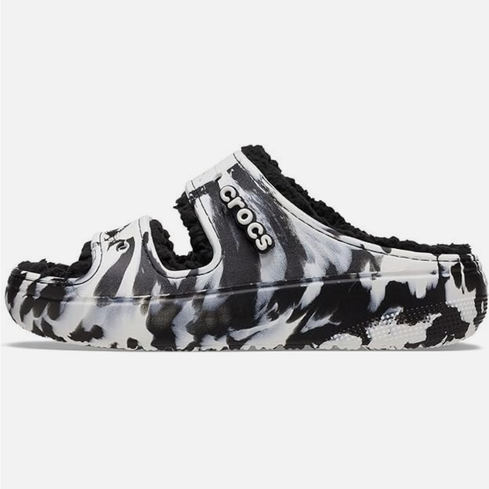 CROCS • Unisex Marbled Tie Die Classic Cozzzy Platform Slide Sandals